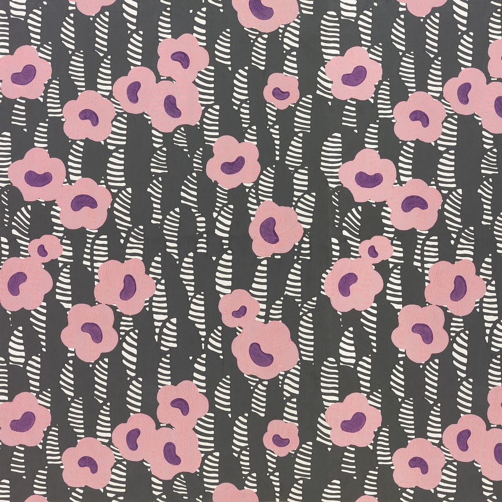 Vintage pink flower pattern background. Remixed by rawpixel. 