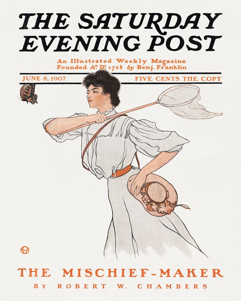 The Saturday evening post (June 8, 1907) chromolithograph art by Edward Penfield. Original public domain image from Digital…