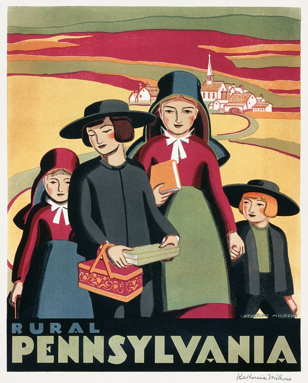 Rural Pennsylvania (1894-1977) chromolithograph art by Katherine Milhous. Original public domain image from Library of…