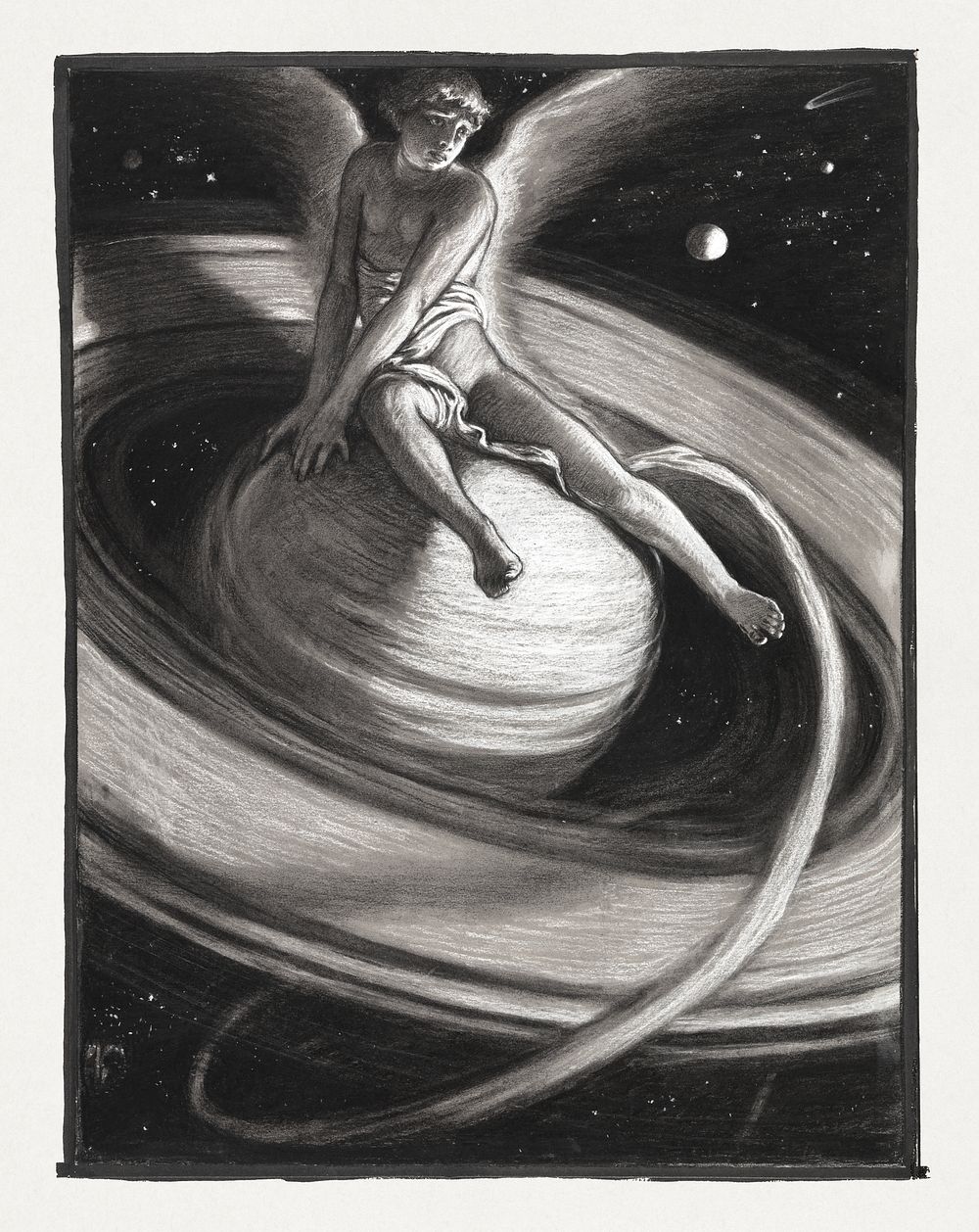 (Illustration for Rub&aacute;iy&aacute;t of Omar Khayy&aacute;m) The Throne of Saturn by Elihu Vedder. Original public…