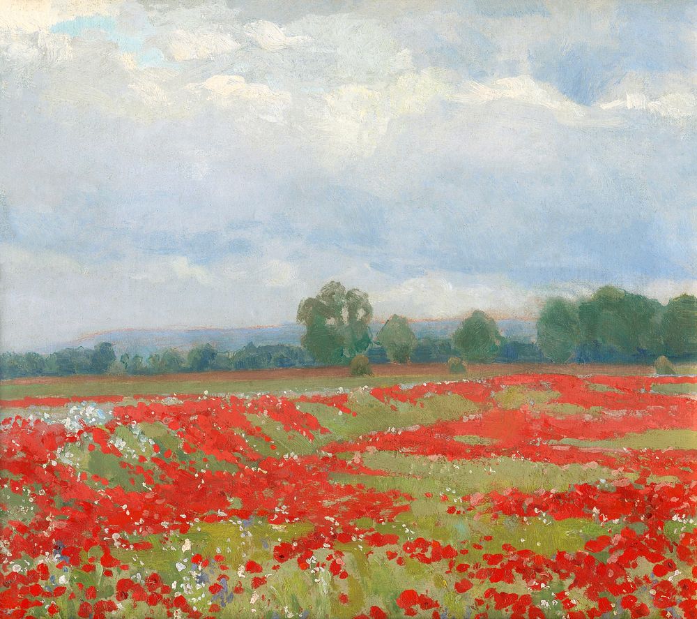 Landscape (1900) impressionism art by Lajos Csordak. Original public domain image from Web umenia. Digitally enhanced…