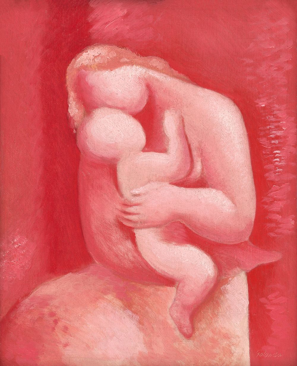 Motherhood (1930-1932) oil painting by Mikulas Galanda. Original public domain image from Web umenia. Digitally enhanced by…