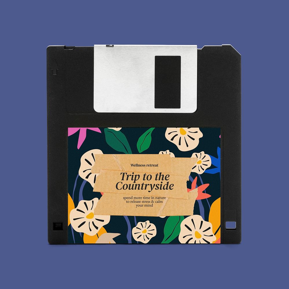 Floppy disk mockup psd