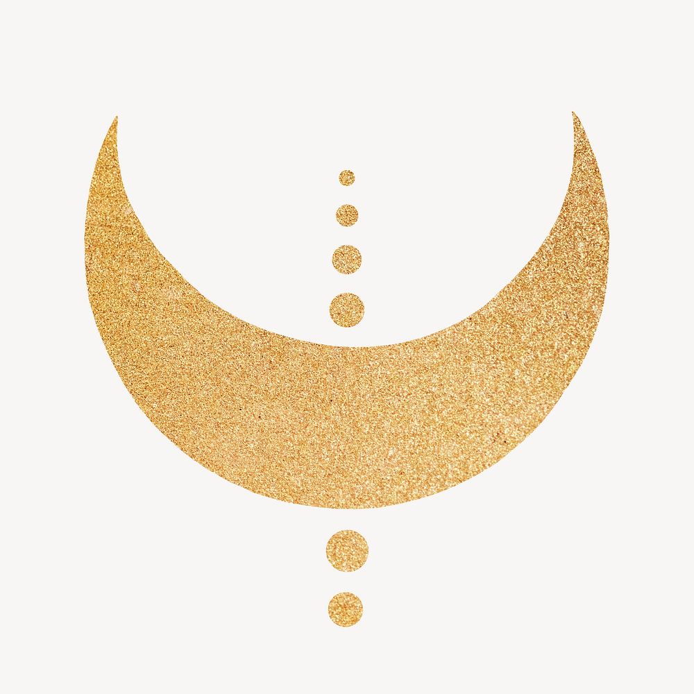 Crescent moon, gold design 