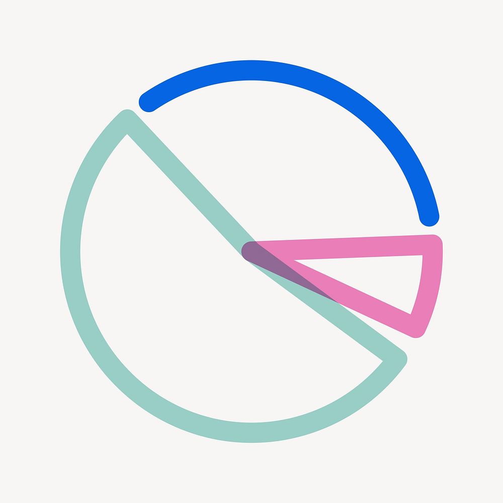 Pie chart doodle line art | Free Photo - rawpixel