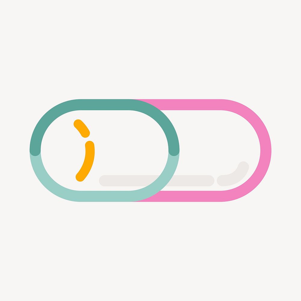 Colorful capsule pill pop doodle line art vector