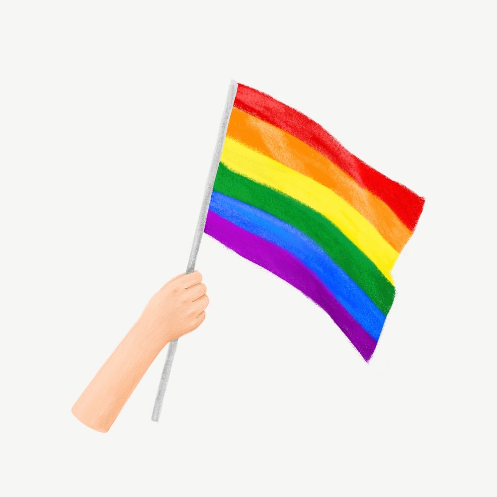 Pride flag, diversity design element psd