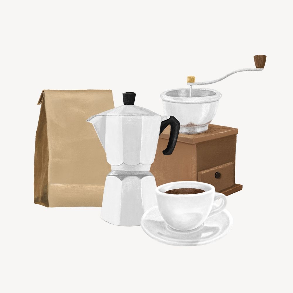 Moka coffee, aesthetic design resource