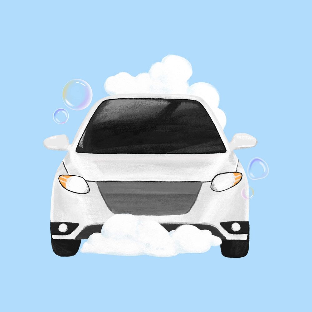 Car wash vehicle illustration