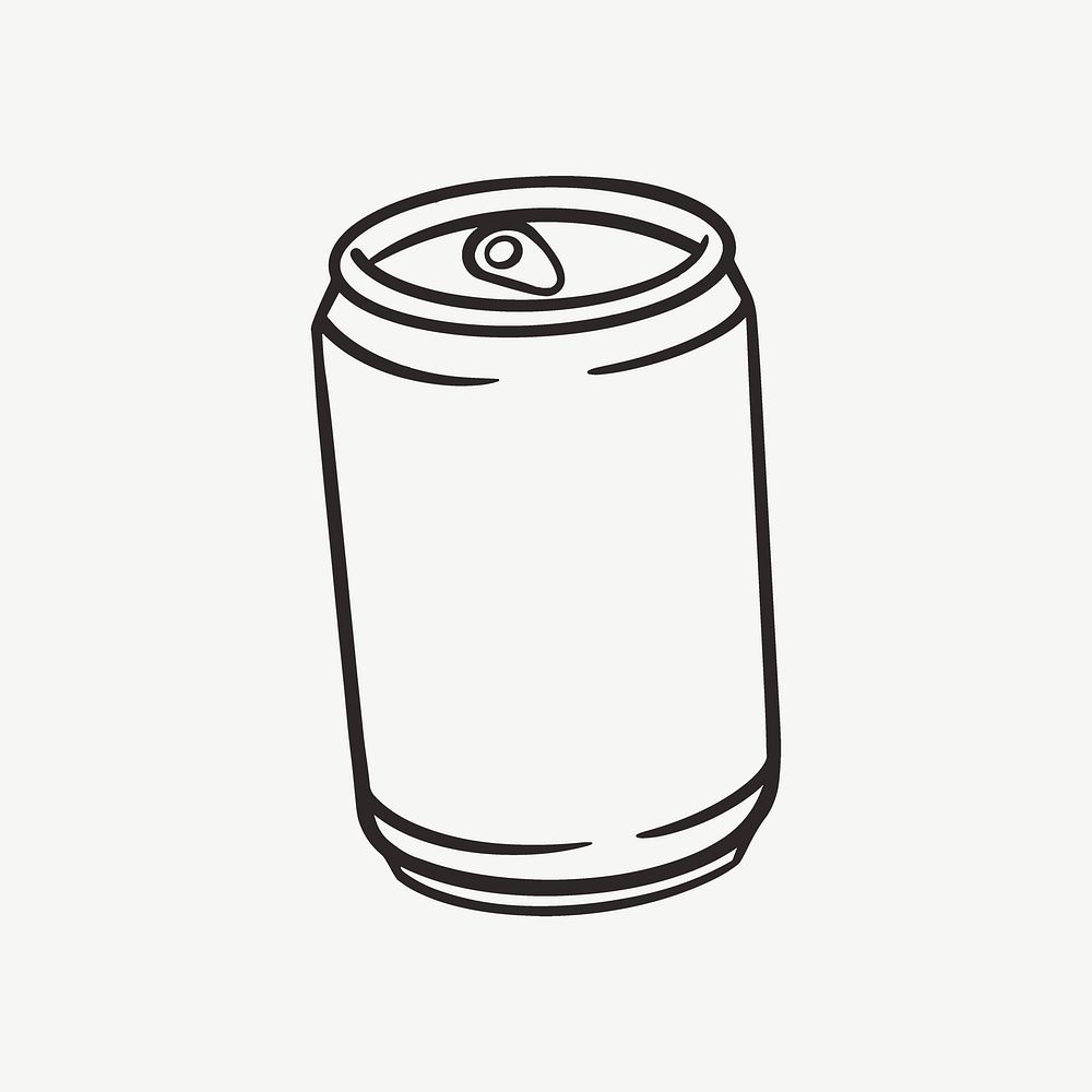 Soda can retro line illustration, | Premium PSD - rawpixel