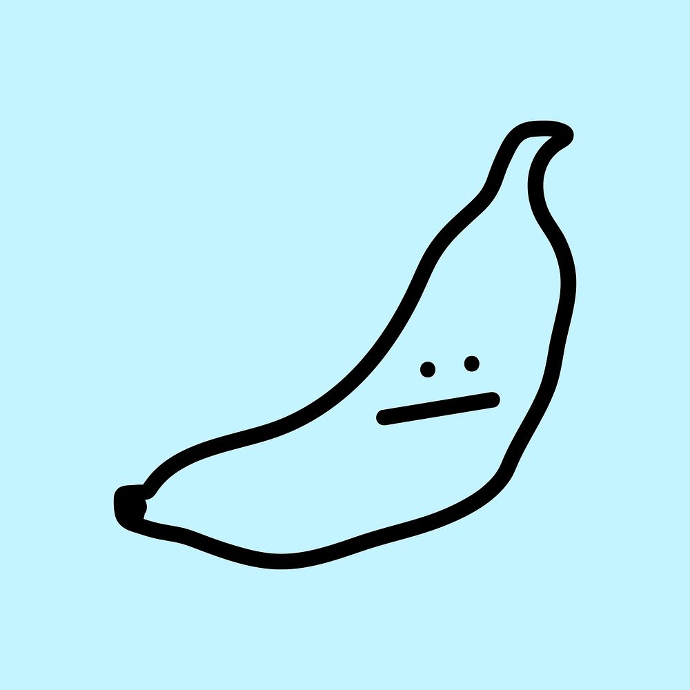 Farmer banana fruit  doodle graphic