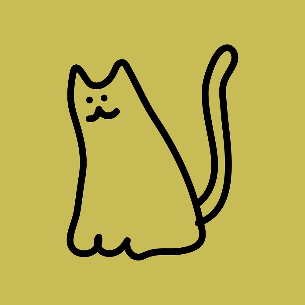 Pet animal cat graphic element vector