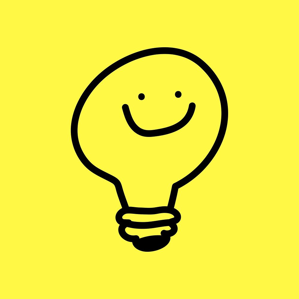 Bright idea bulb graphic element vector