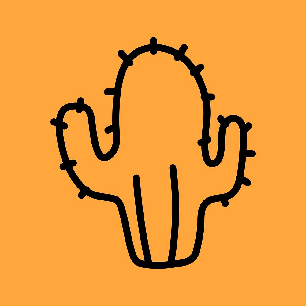 Cactus desert plant  doodle graphic