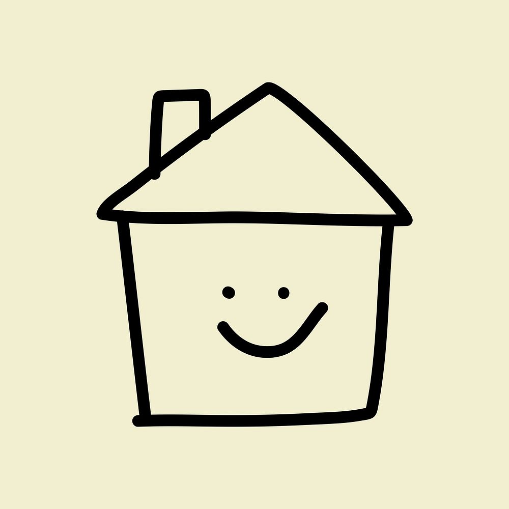 Family property house  doodle graphic
