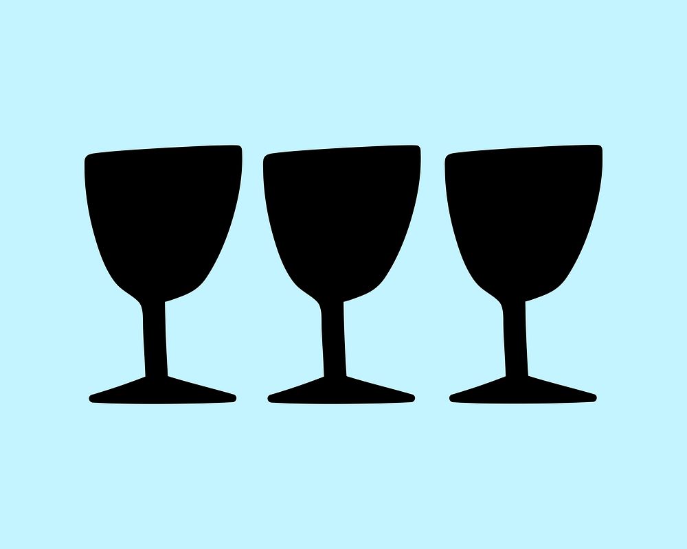 Wine drinking glass graphic element  vector