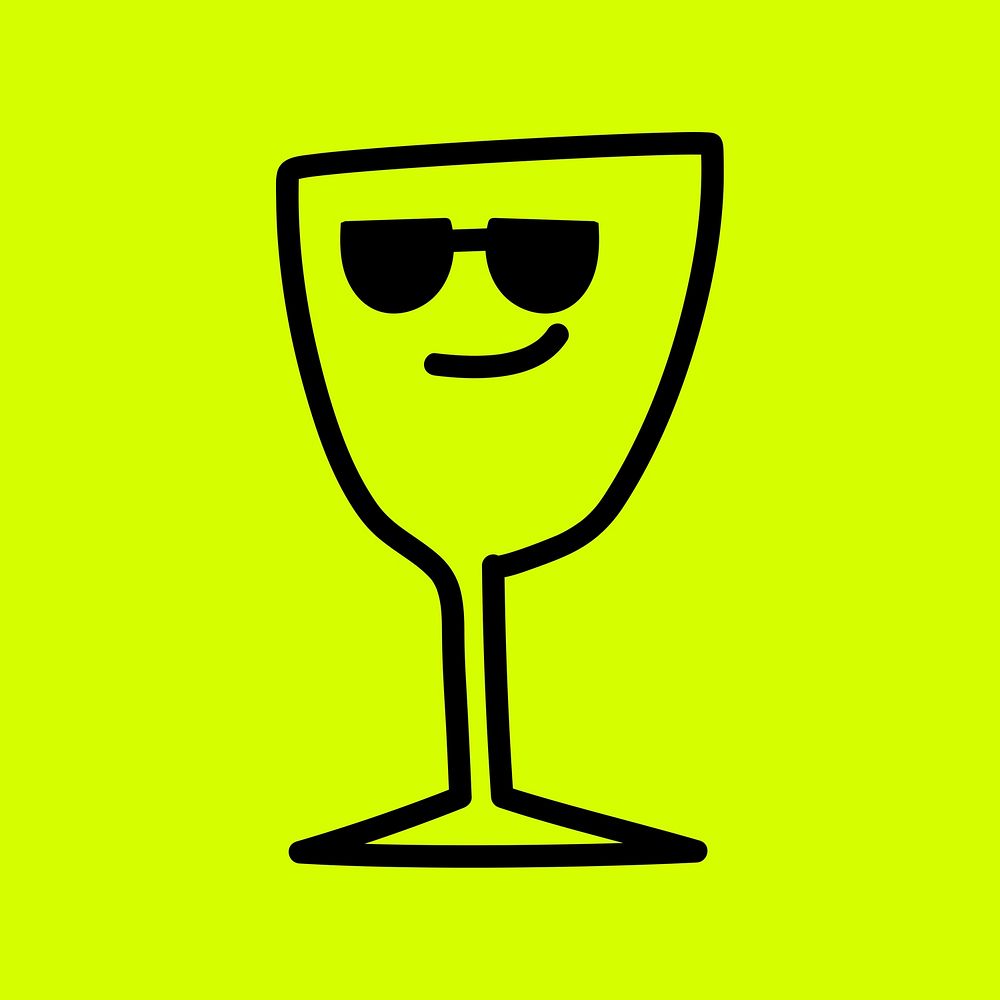 Wine drinking glass graphic element  vector