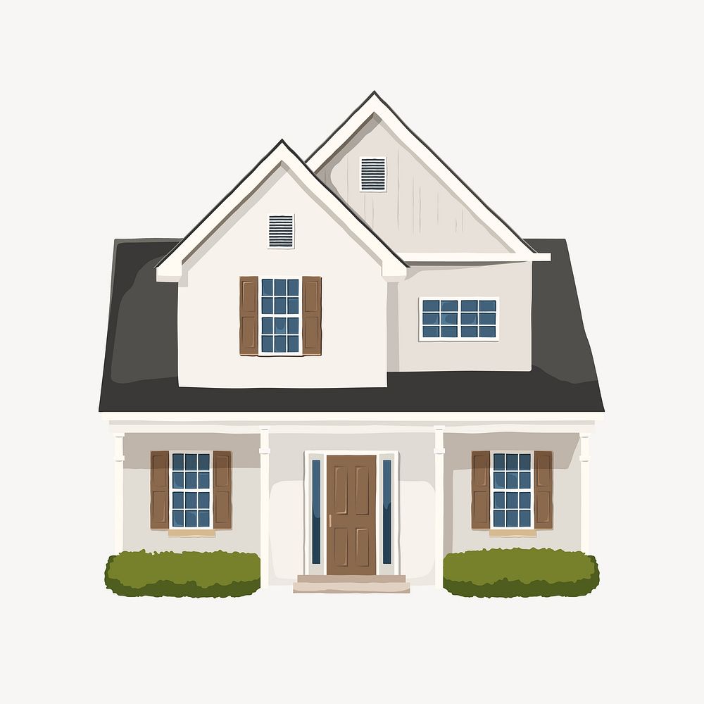 Traditional house, real estate illustration vector