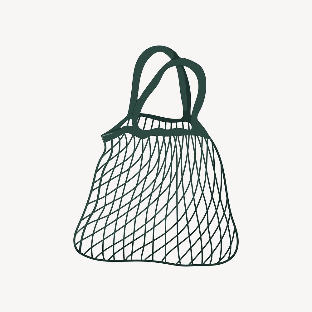 Reusable mesh bag, eco-friendly product illustration
