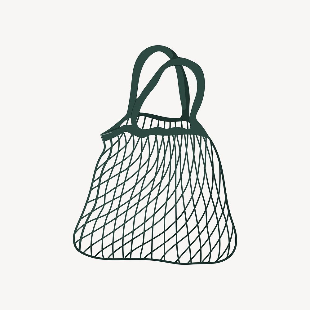 Reusable mesh bag, eco-friendly product illustration vector