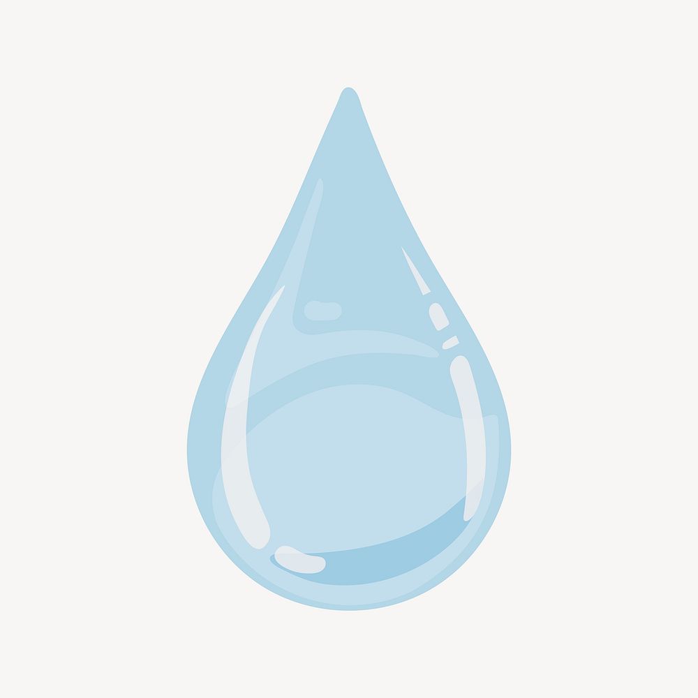 Water droplet, environmental conservation illustration vector