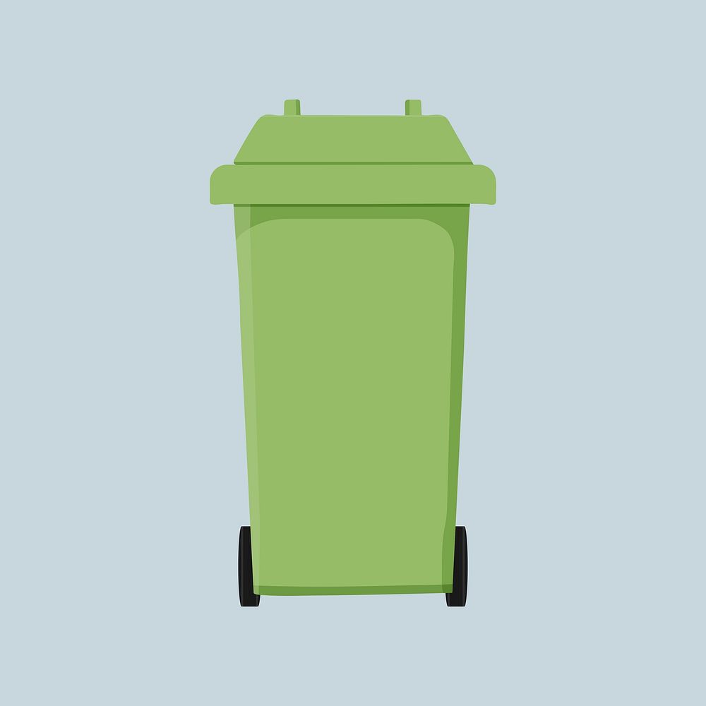 Recycle bin, environment illustration