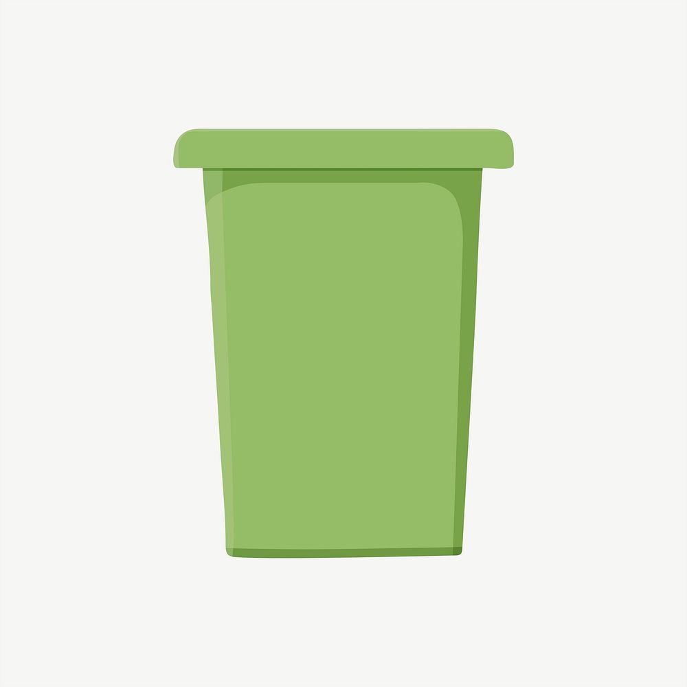 Garbage bin, environment illustration psd