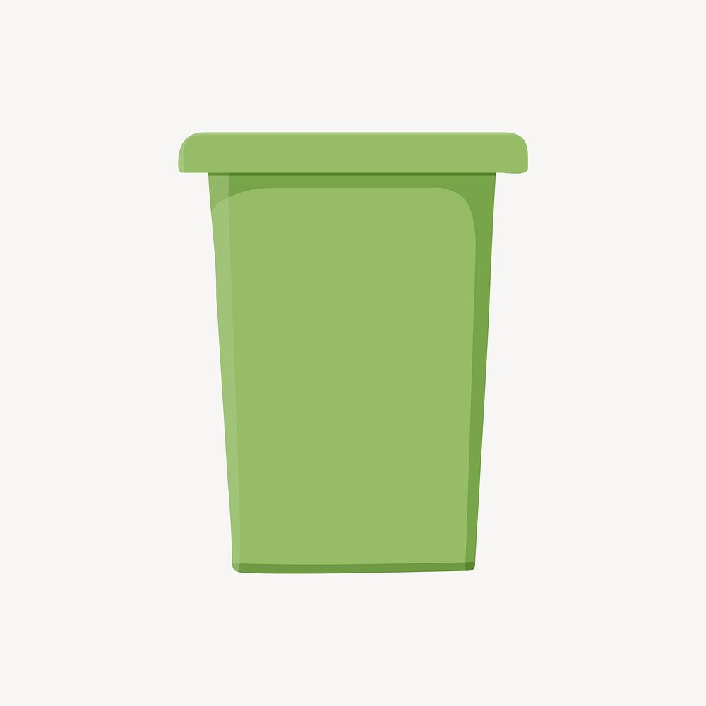 Garbage bin, environment illustration vector