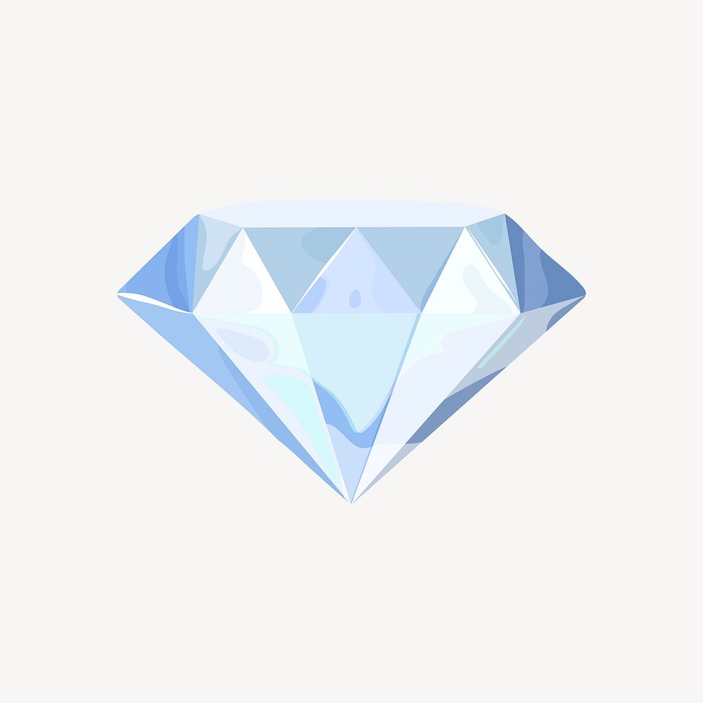 Blue diamond collage element vector