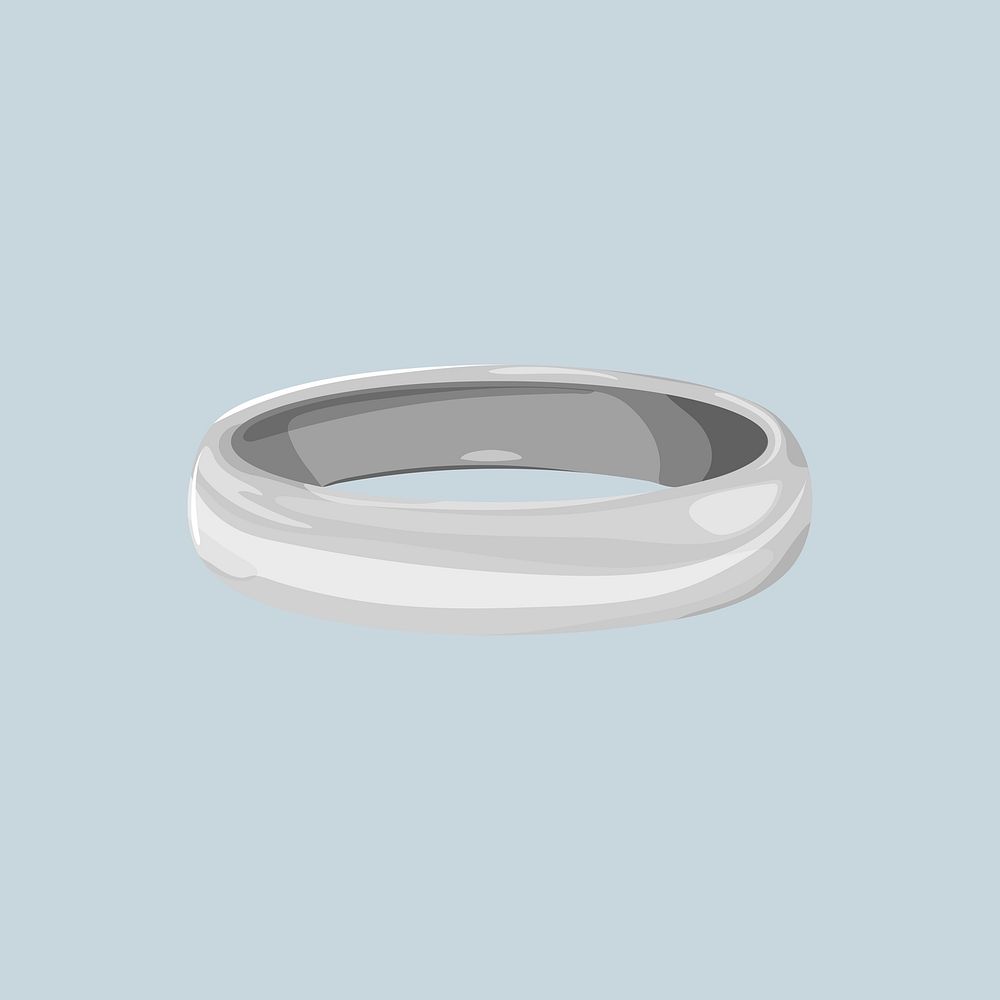 Silver ring, jewelry illustration