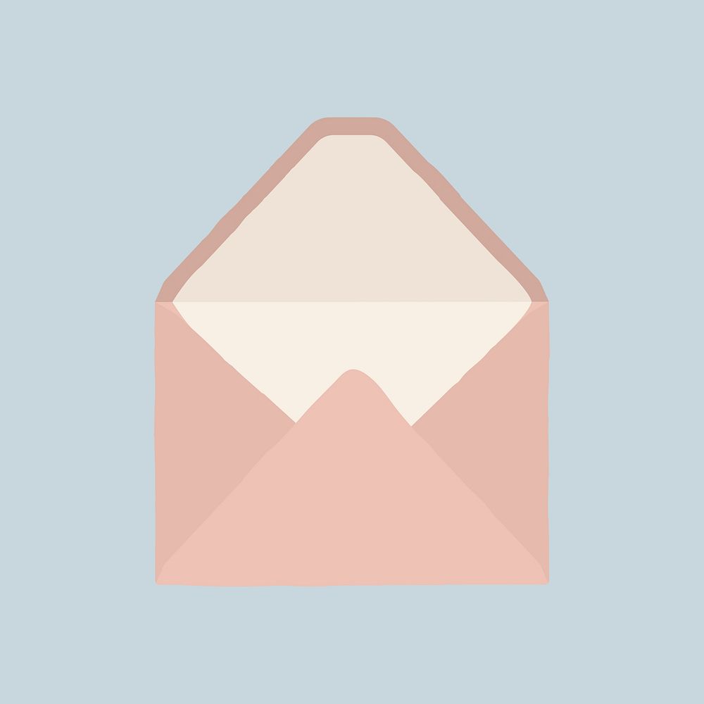 Pink envelope illustration
