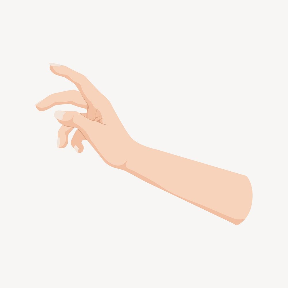 Hand gesture collage element vector