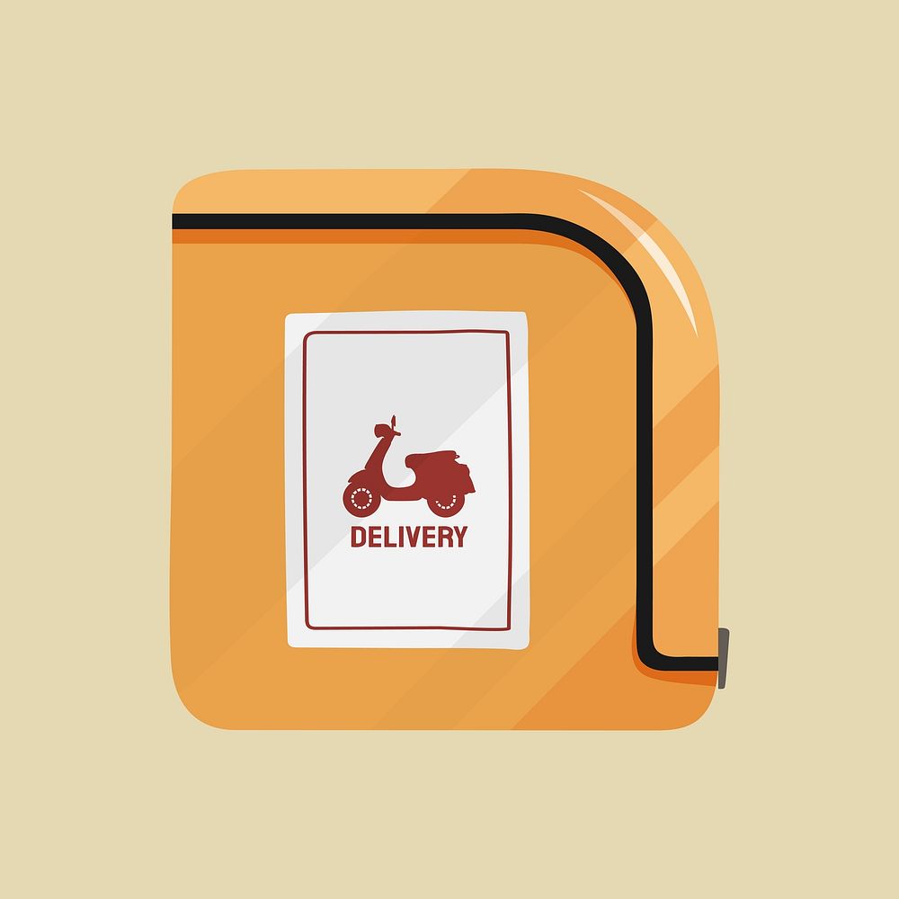 Food delivery box, object illustration