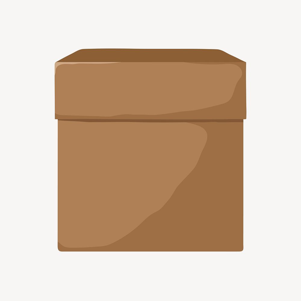 Cardboard box, product packaging illustration