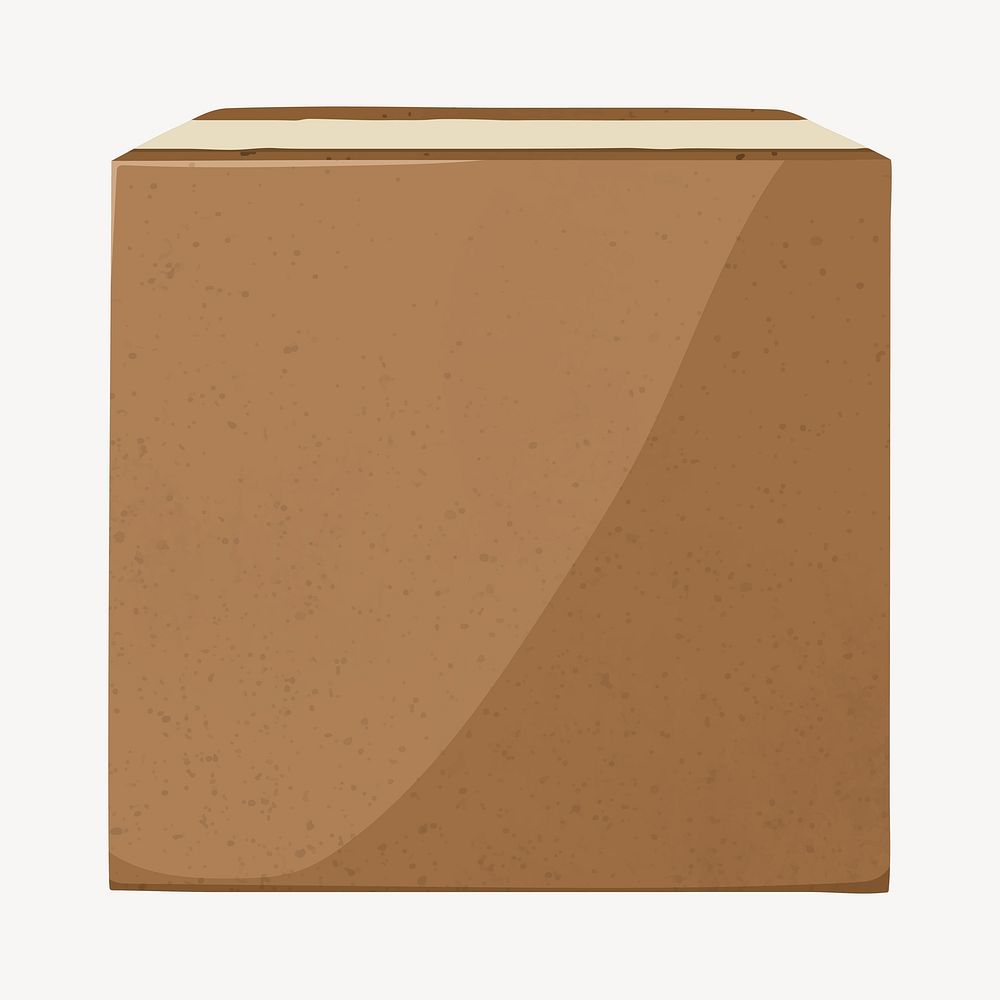 Cardboard box, product packaging illustration