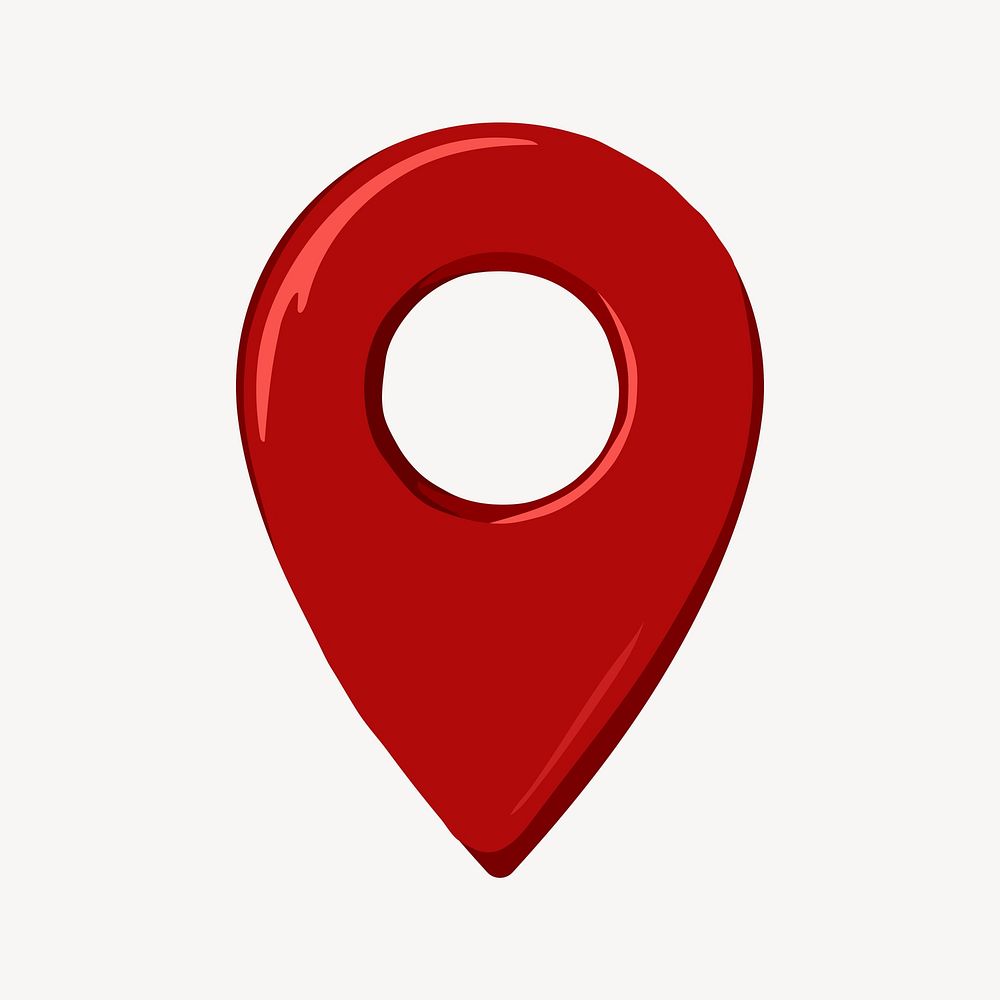 Red location pin illustration  vector