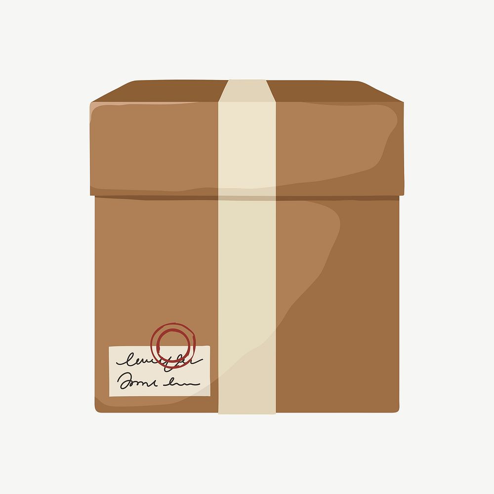Sealed paper box, product packaging illustration psd