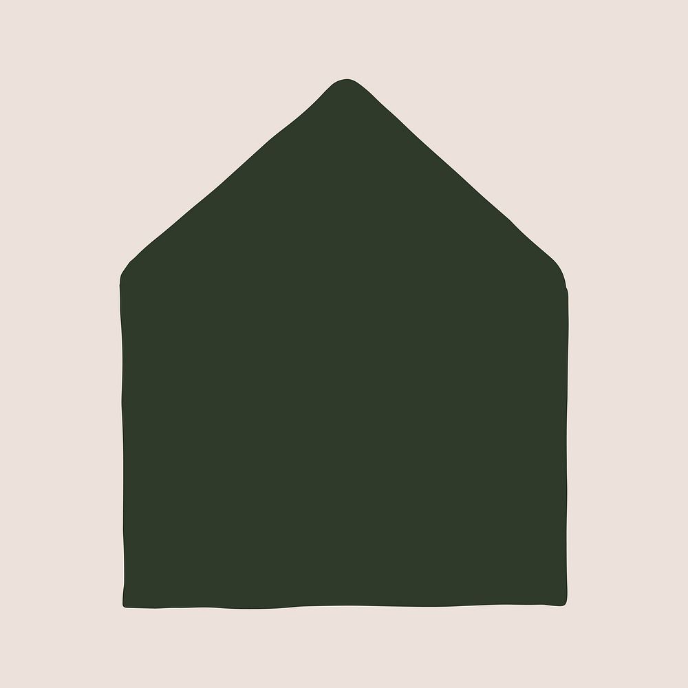 Green envelope collage element vector