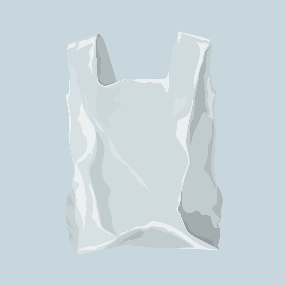 Plastic bag collage element  vector