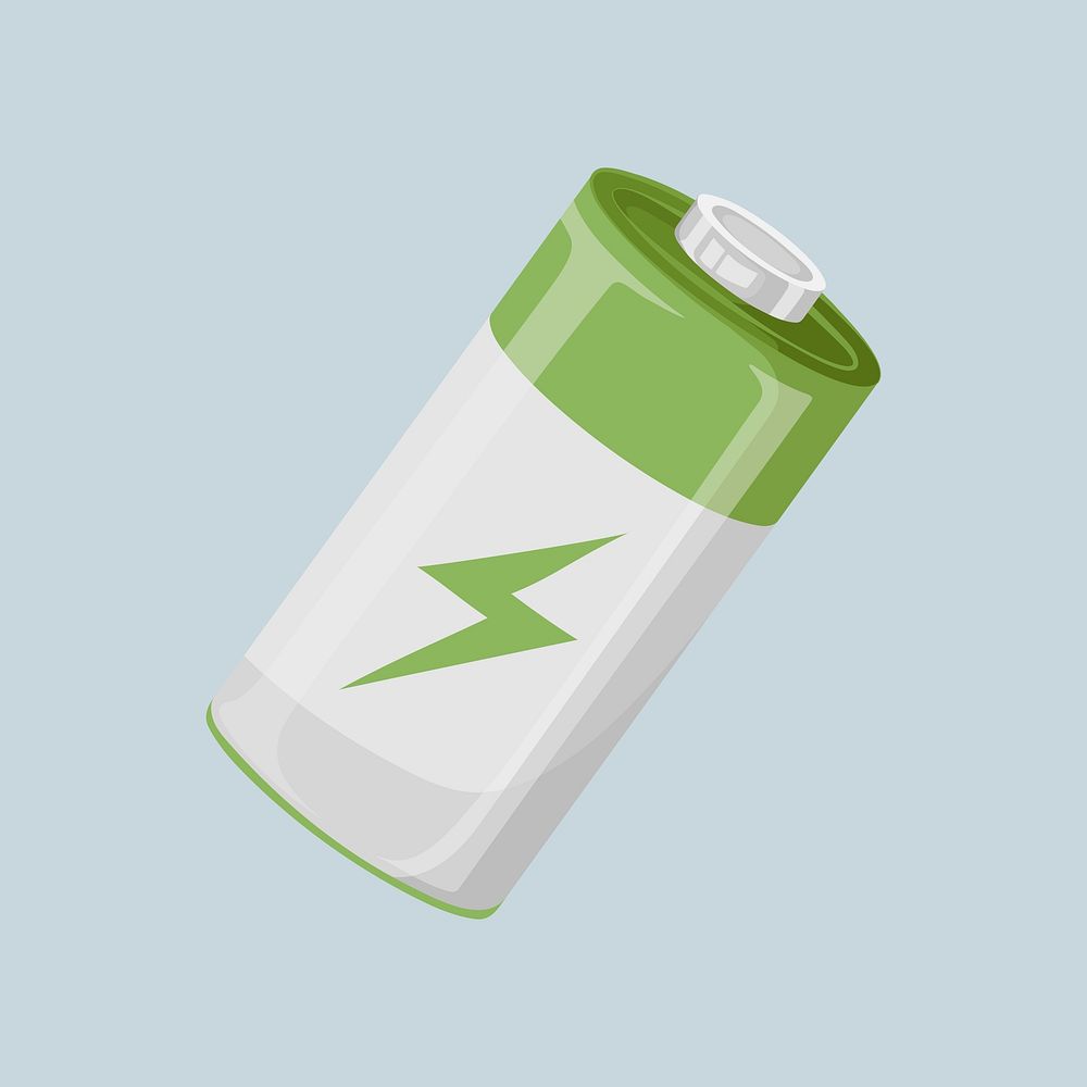 Energy saving battery illustration
