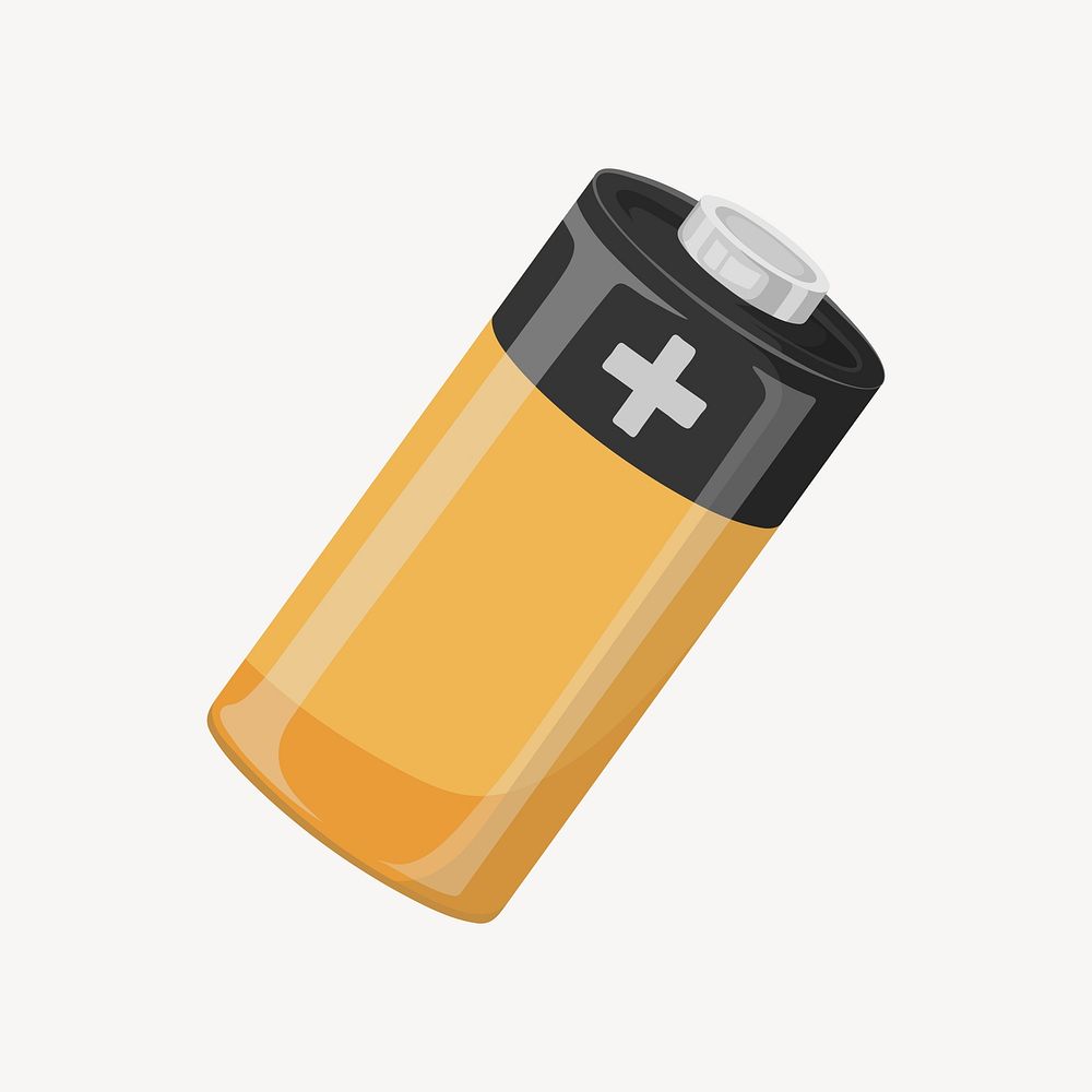 Electric battery, object illustration