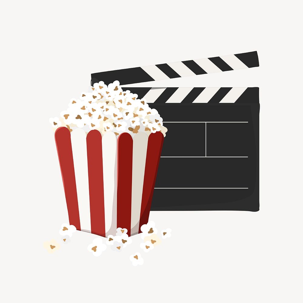 Movie time, entertainment illustration