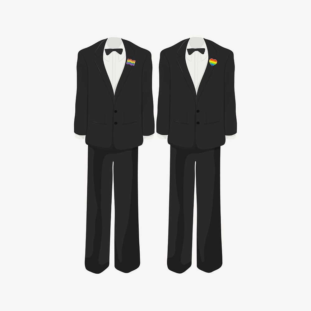 LGBTQ wedding suit, formal attire | Free Photo Illustration - rawpixel