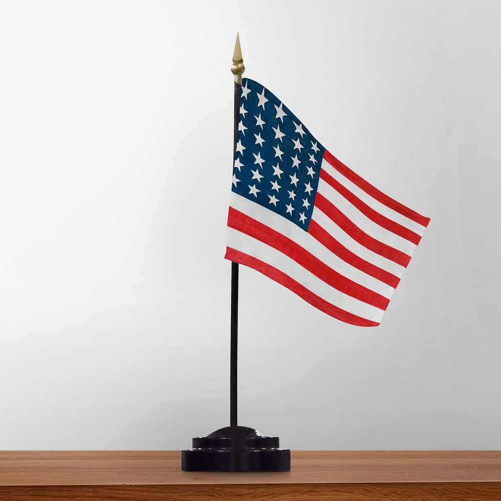 American flag stand background