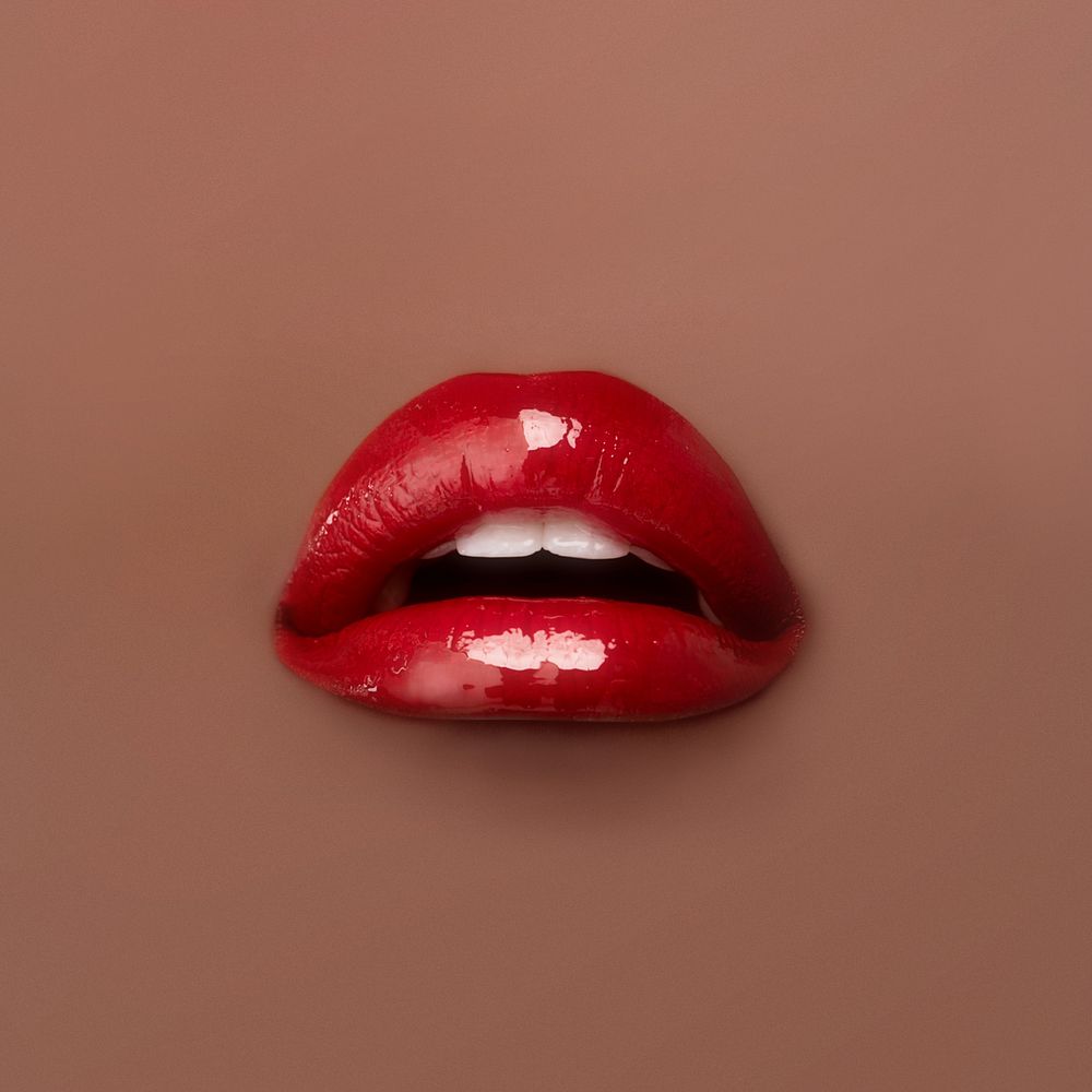 Woman's red lips background