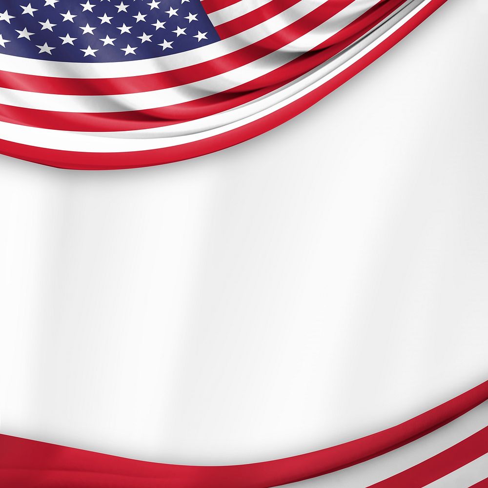 American flag border background