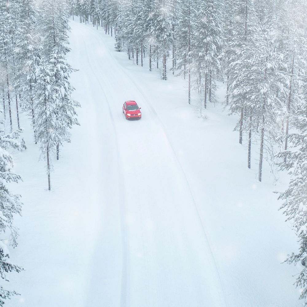 Winter road track background