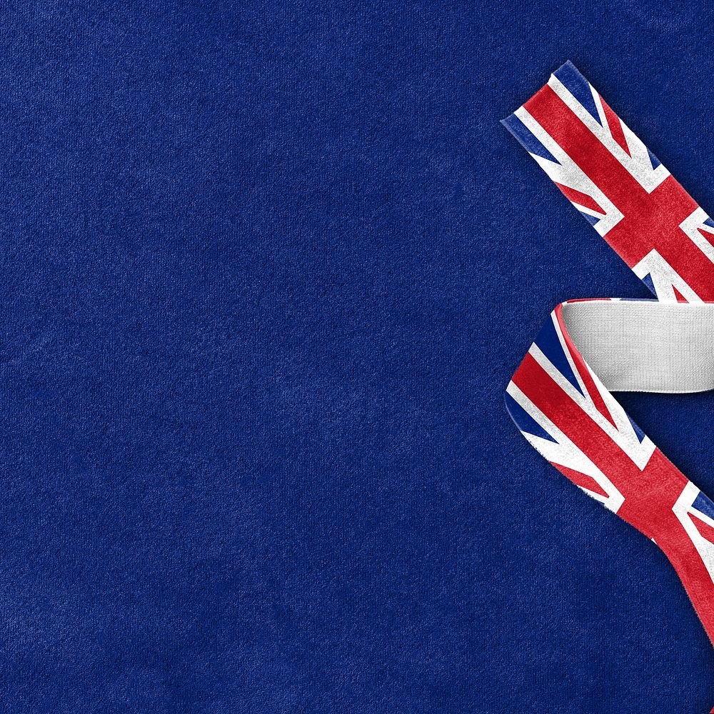 UK flag border background, textured design