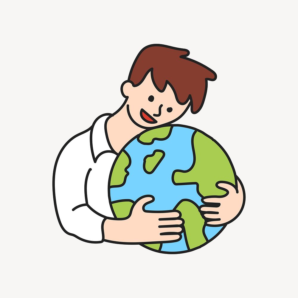 Man save the planet vector