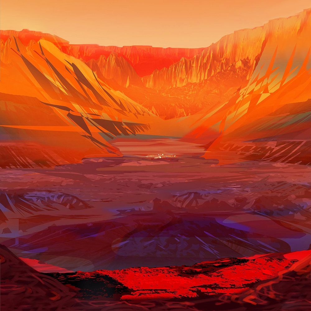 Mars planet landscape background